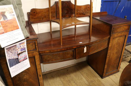 A Regency mahogany pedestal sideboard, W.175cm (a.f.)